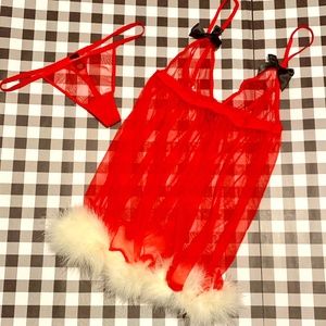 Victoria's Secret Sexy Santa Lingerie Set